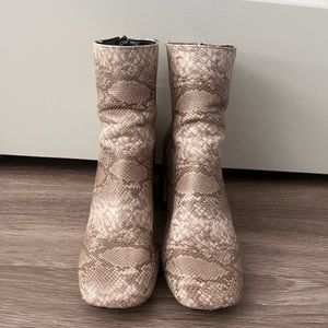 Snakeskin Booties